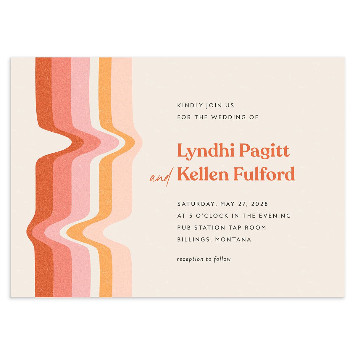 Groovy Lines Wedding Invitations