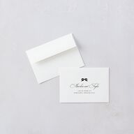 Classic Champagne with Bows Wedding Response Cards Pure White Signature Standard