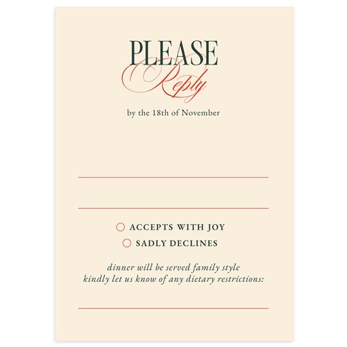 Elegant Vintage Christmas Wedding Response Cards Pastel Blue Signature Standard