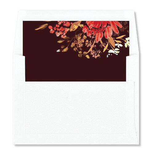 In Bloom Standard Envelope Liners Burgundy Standard