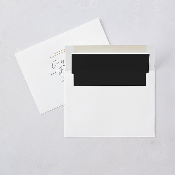 Refined Frame Wedding Invitations Gold Snow Signature Blank No Standard