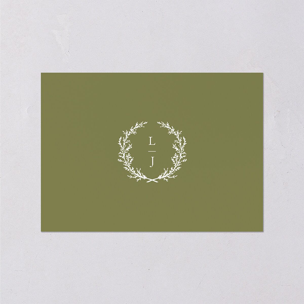 Branches Monogram Wedding Event Detail Cards Olive Signature Standard