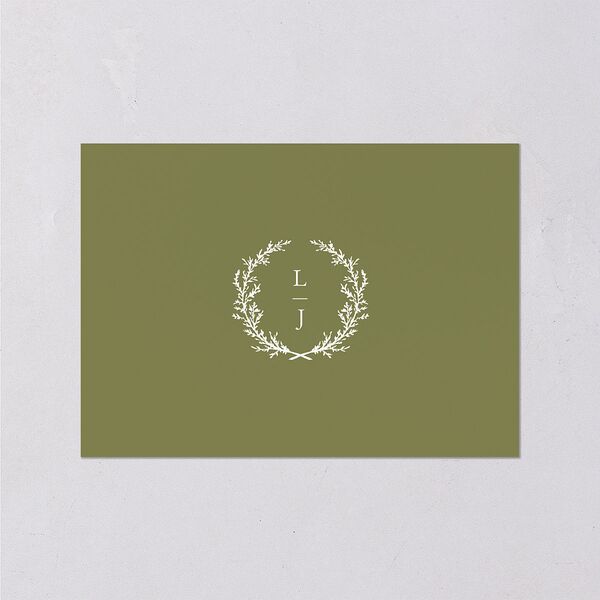 Branches Monogram Wedding Event Detail Cards Olive Signature Standard
