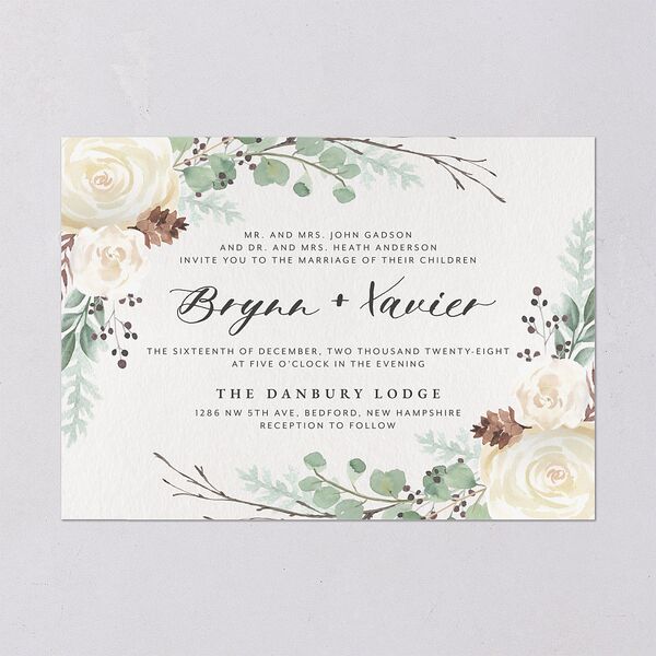Rustic Botanical Wedding Invitations Thyme Signature Blank No