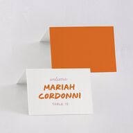Modern Marker Place Cards Tangerine Signature