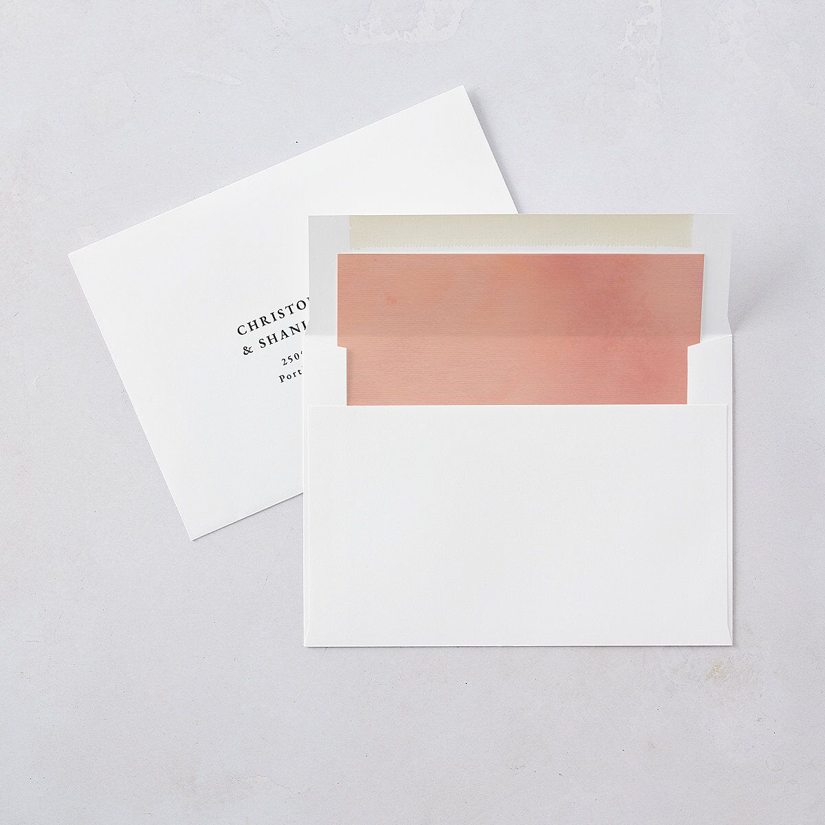 Modern Collage Envelope Liners Peach Pink Standard