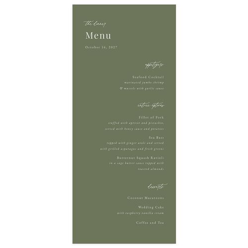 Snowy Mountainside Menus Thyme Signature
