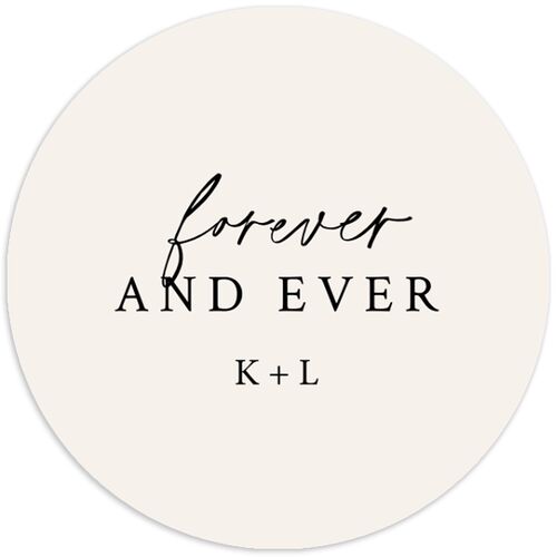 Captured Love Engagement Party Wedding Stickers Pure White Circle