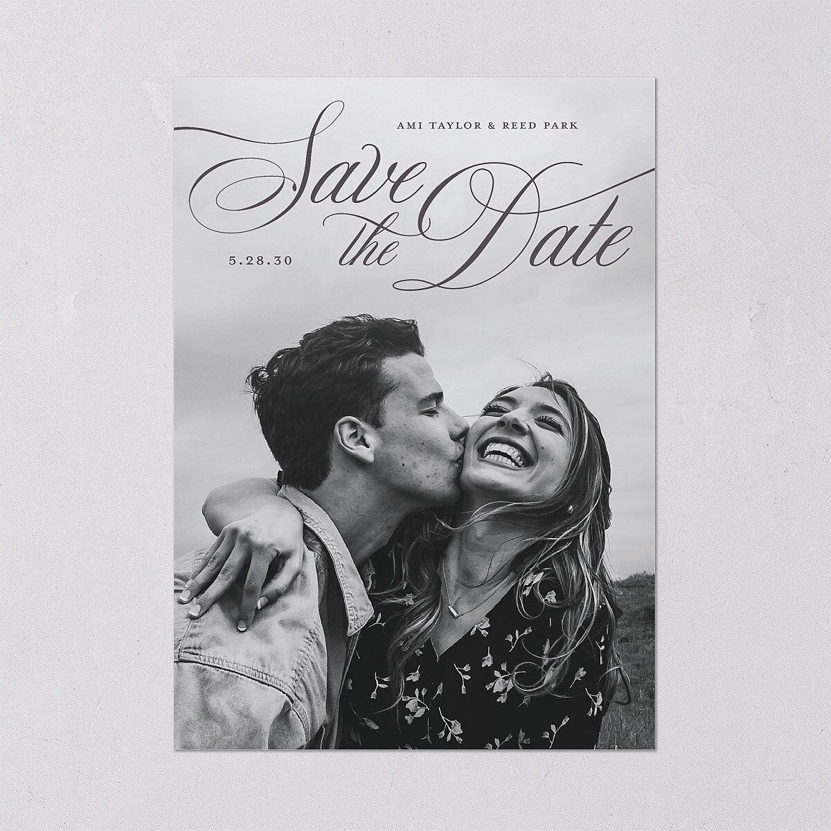Grand Calligraphy Save the Date Cards — view 2
