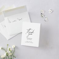 Simply Script Thank You Cards Pure White