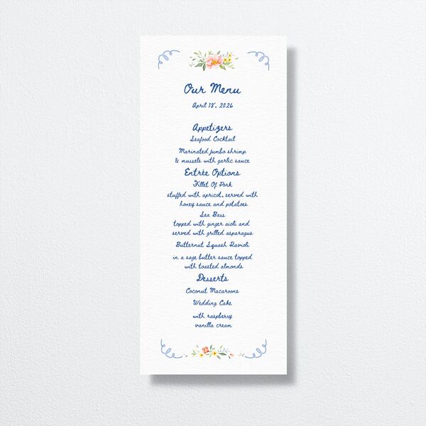 Countryside Crest Menus Royal Blue Signature