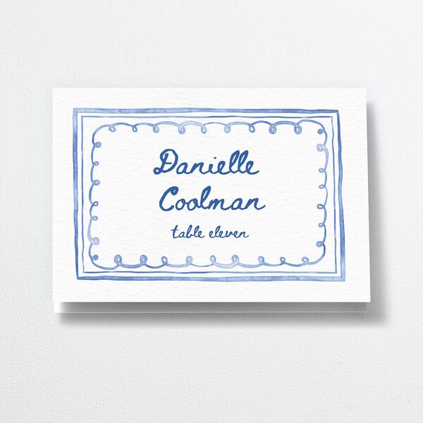 Countryside Crest Place Cards Royal Blue Signature