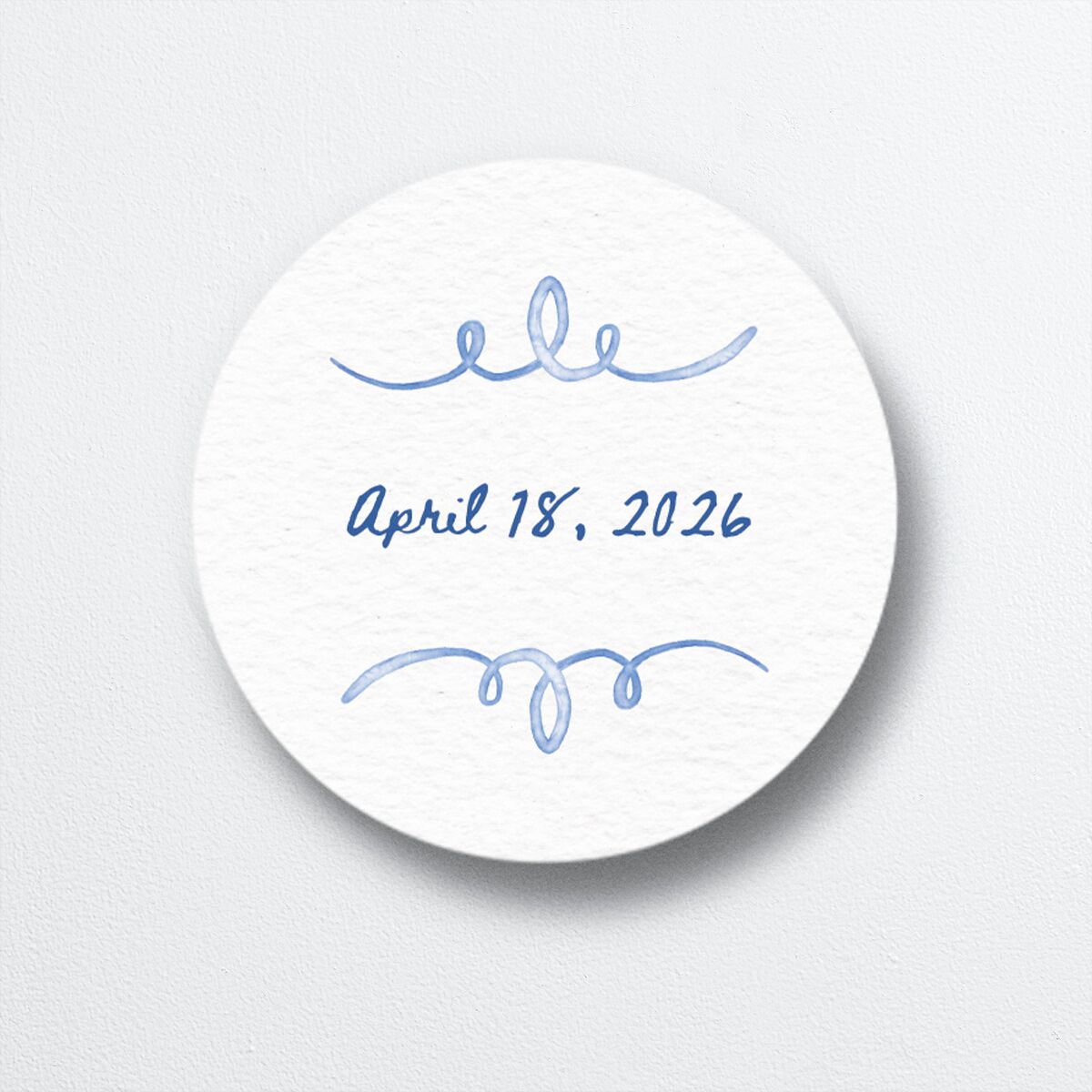 Countryside Crest Wedding Stickers Royal Blue