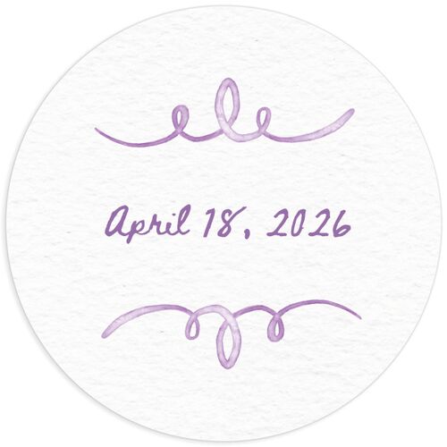 Countryside Crest Wedding Stickers Orchid Sticker