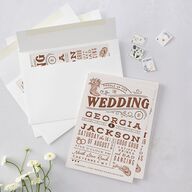 Western I Do BBQ Wedding Invitations Saddle Signature Blank No Standard