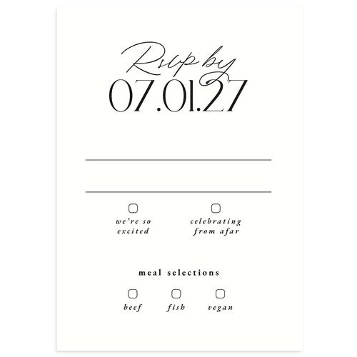 Striking Scene Wedding Response Cards Midnight Signature Standard