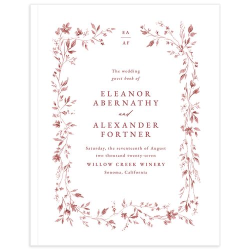 Timeless Floral Guest Books Desert Rose