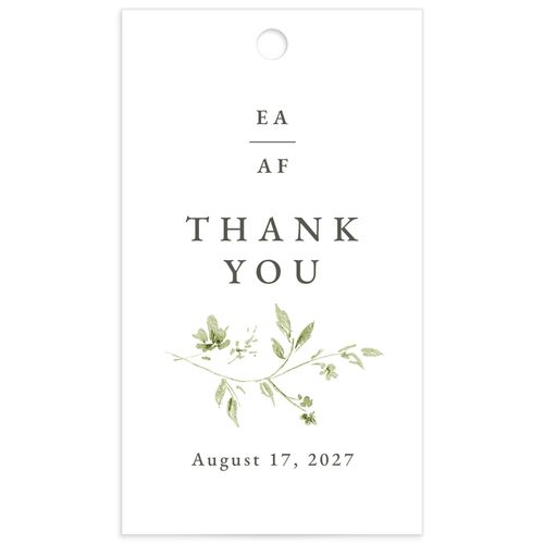 Timeless Floral Favor Gift Tags Thyme Signature smooth