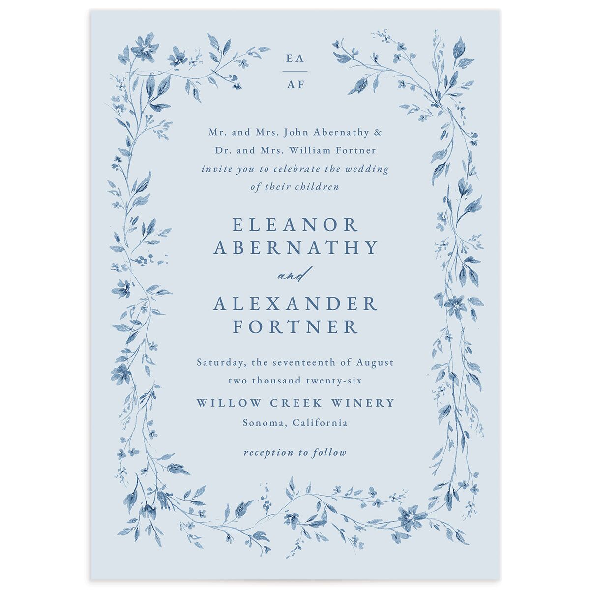 Timeless Floral Wedding Invitations