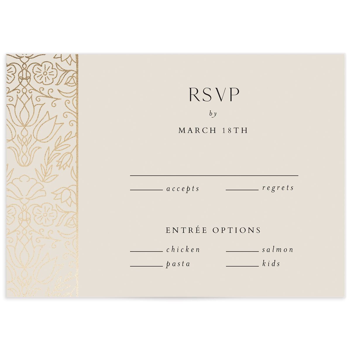 Ornate Regency Wedding Response Cards