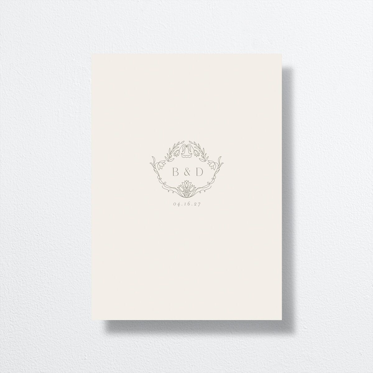 Ornate Regency Save the Date Cards Gold Bisque Signature smooth No
