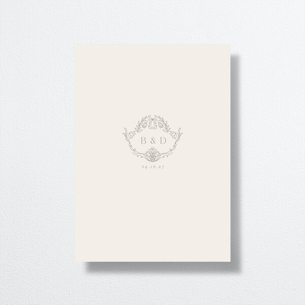 Ornate Regency Save the Date Cards Gold Bisque Signature smooth No