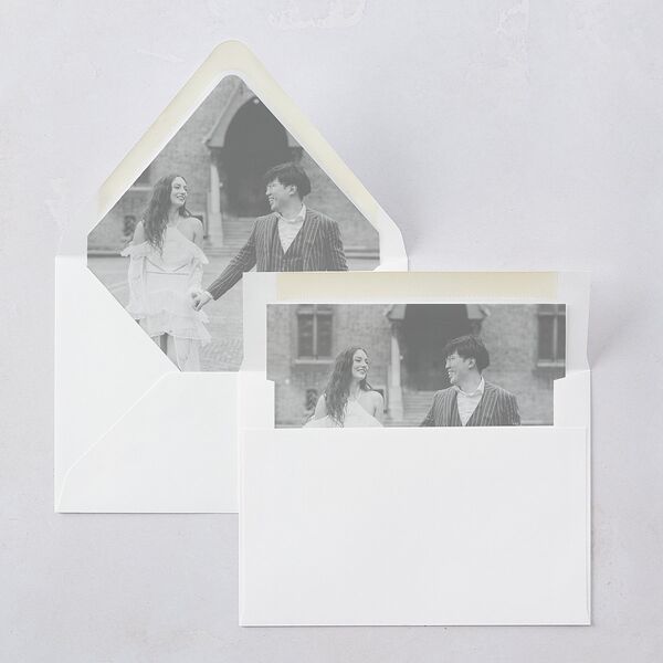 Modern Classic Picture Portrait Euro Envelope Liners Pure White Luxe