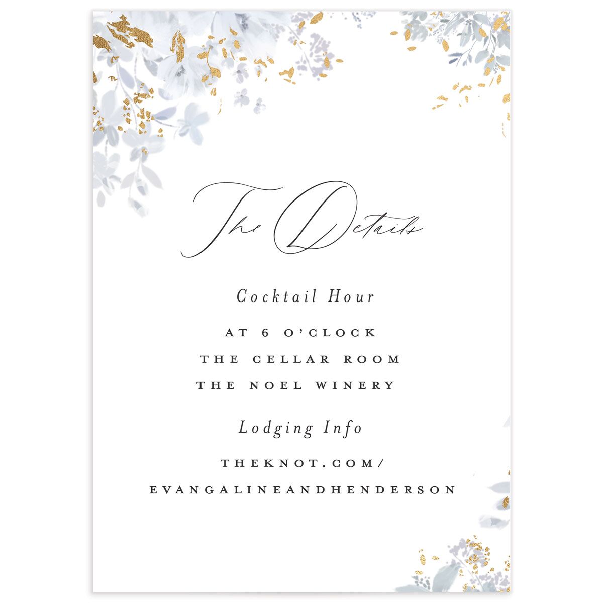 Monochrome Blooms Wedding Enclosure Cards