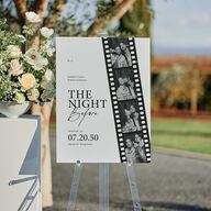 The Night Before Vintage Film Reel Photo Strip Standard Welcome Sign Medium Pure White Standard Indoor Foam Core M Welcome