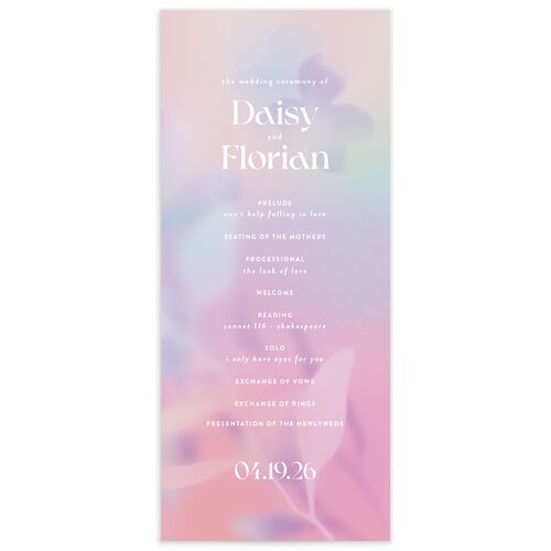 Ethereal Blur Wedding Programs - 