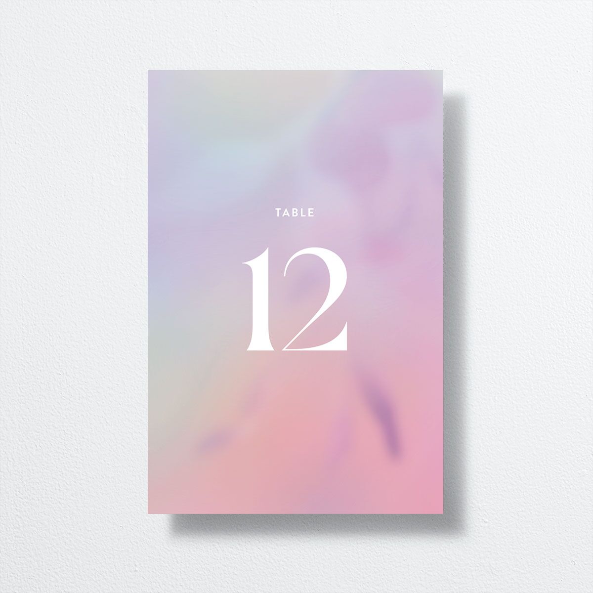 Ethereal Blur Table Numbers front