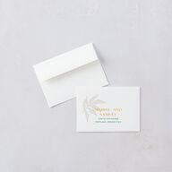 Impressionist Paradise Wedding Response Cards Rose Gold Signature Standard
