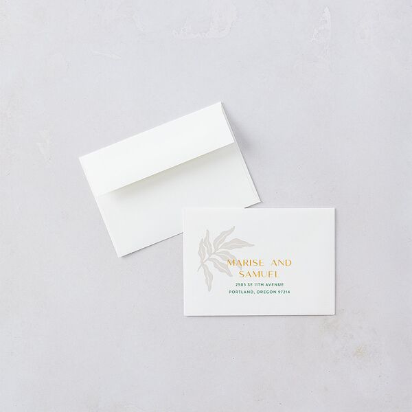Impressionist Paradise Wedding Response Cards Rose Gold Signature Standard