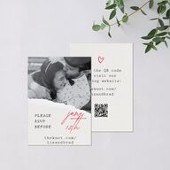 DIY Crafty Photo QR Code RSVP Cards Ruby Signature