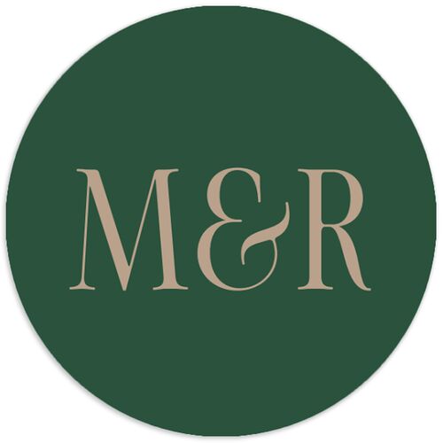 Polished Photo Foil Wedding Stickers Emerald Circle
