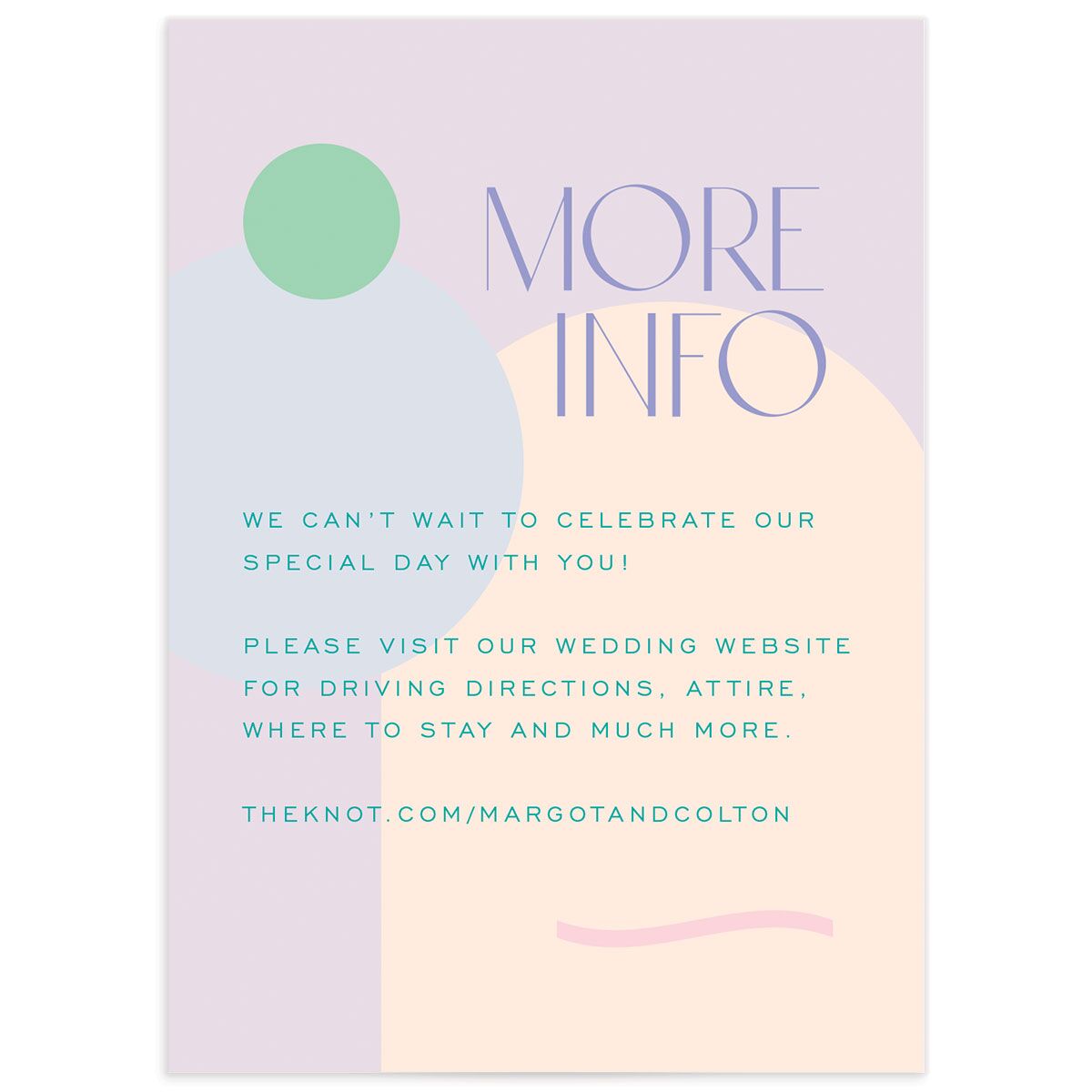 Pearlescent Shapes Wedding Enclosure Cards