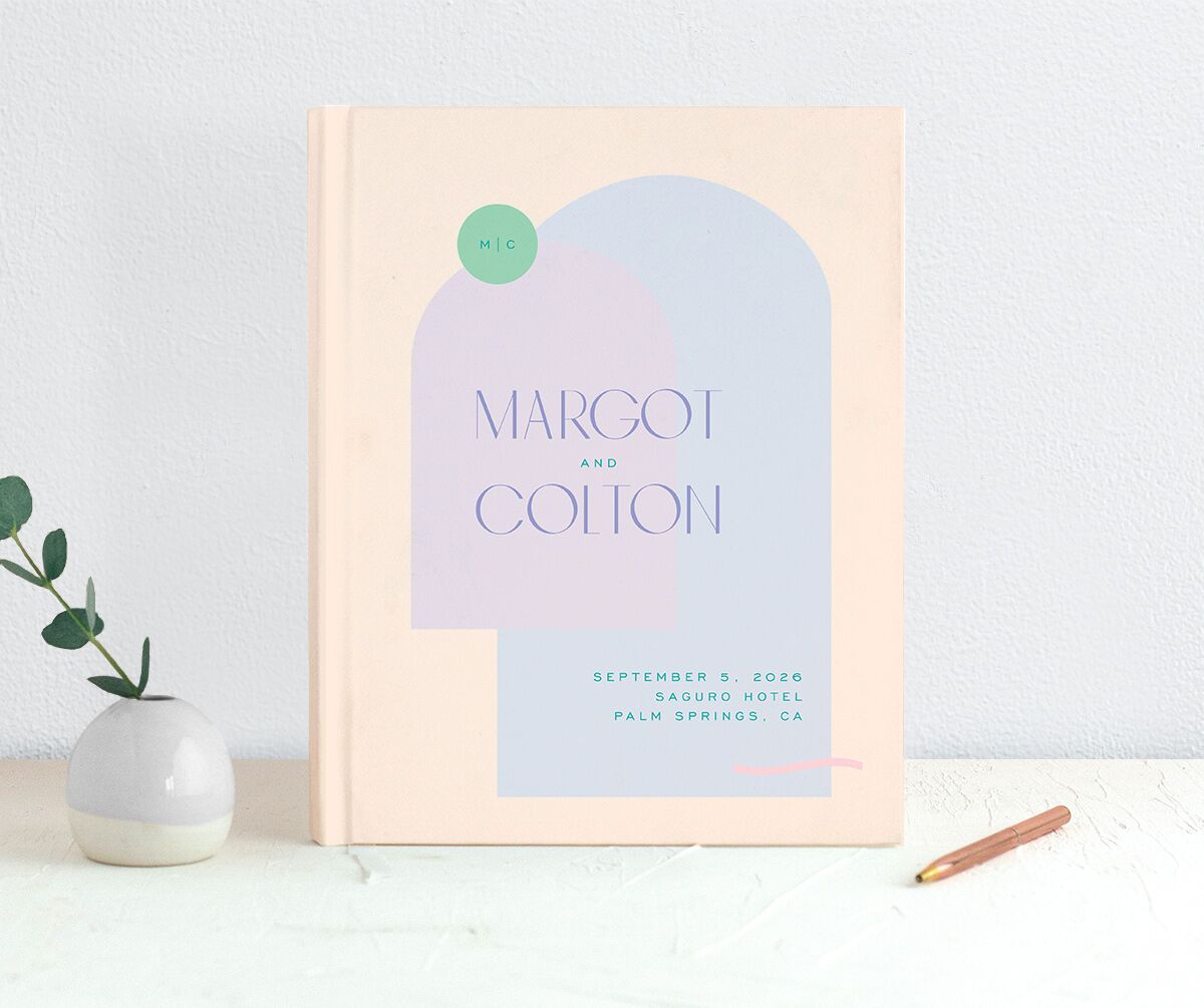 Pearlescent Shapes Guest Books Sheer Lilac