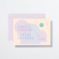 Pearlescent Shapes Save the Date Cards Sheer Lilac Signature smooth No
