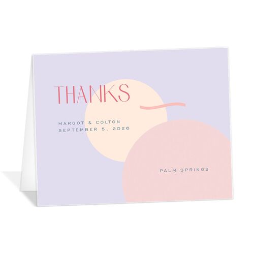 Pearlescent Shapes Thank You Cards Shell Pink