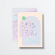 Pearlescent Shapes Wedding Invitations Sheer Lilac Signature No