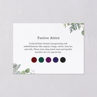 Elegant Eucalyptus Christmas Foil Wedding Enclosure Cards Gold Licorice Signature Standard