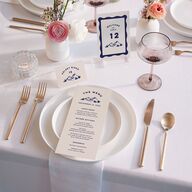 Adventure Icon Place Cards Navy Signature