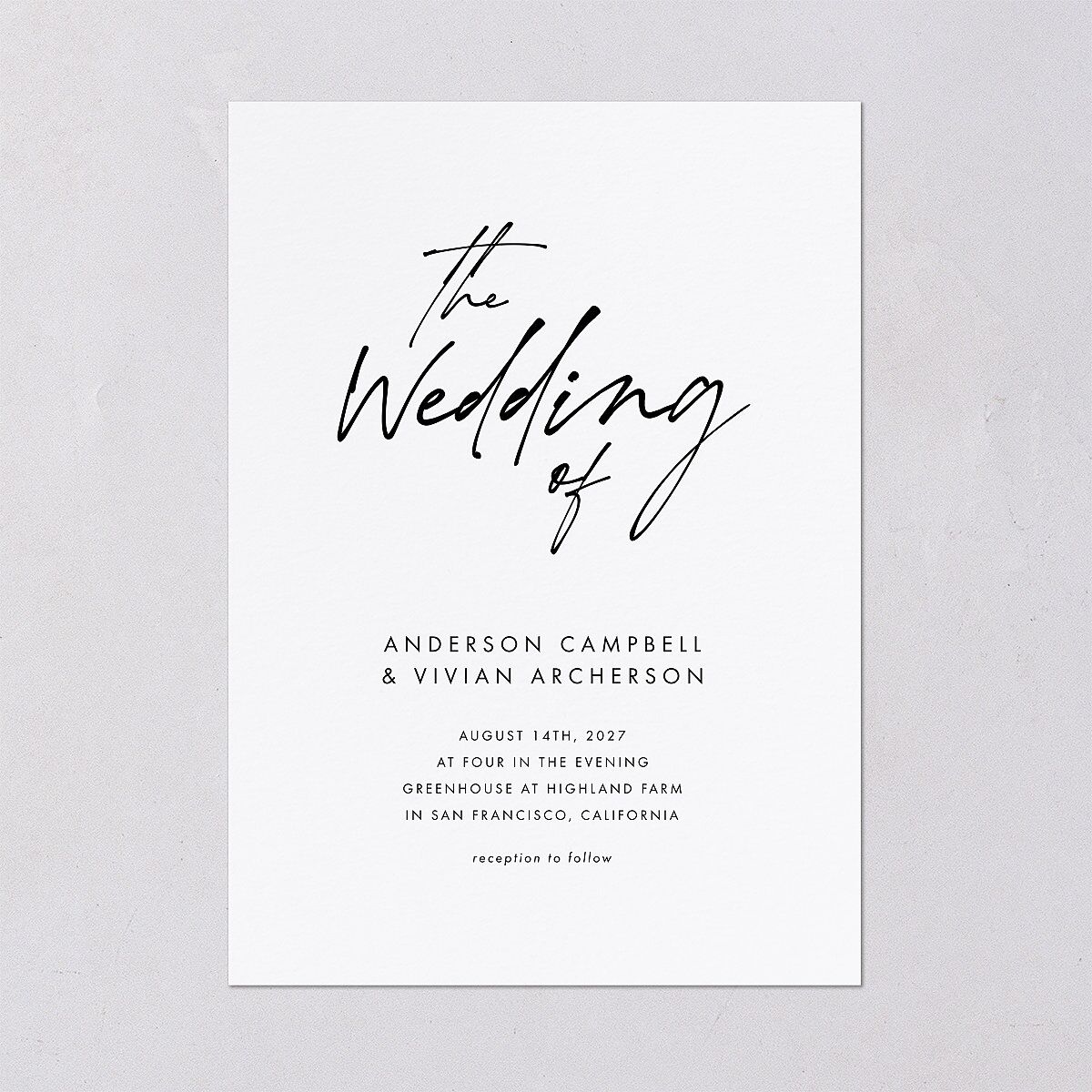 Simply Script Wedding Invitations — view 2