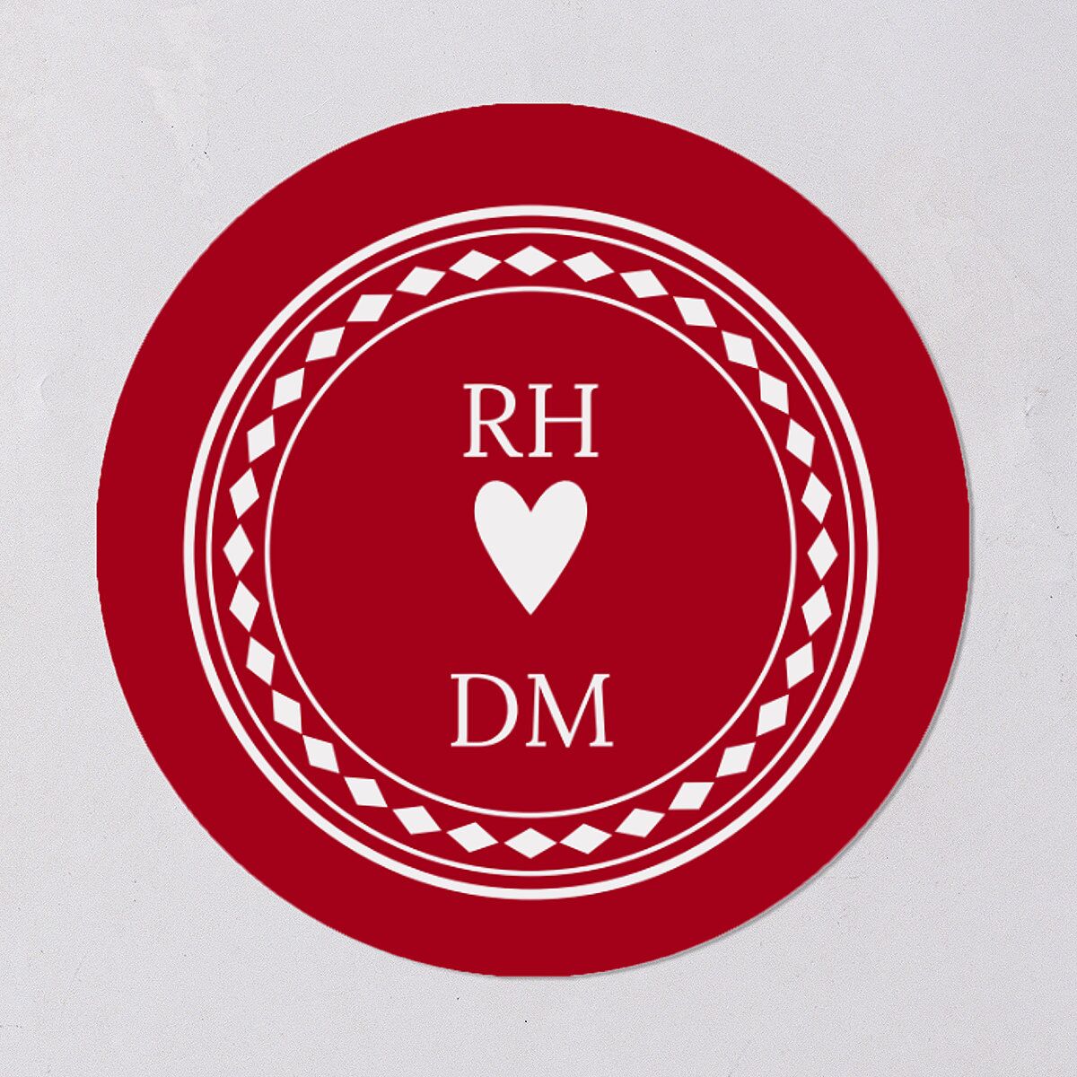 Las Vegas Playing Card Wedding Stickers Jewel Red