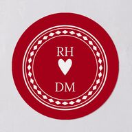 Las Vegas Playing Card Wedding Stickers Jewel Red