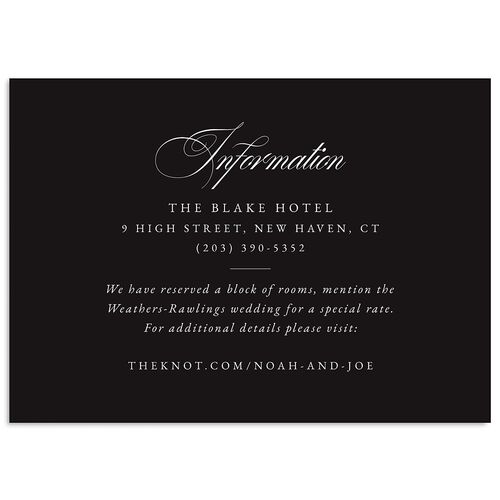 Formal Nautical Wedding Enclosure Cards Midnight Signature Standard