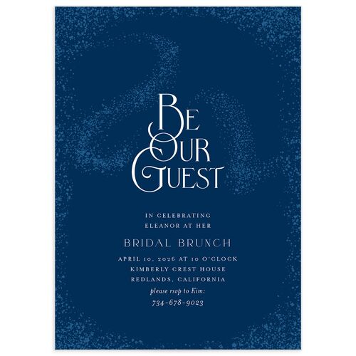 Be Our Guest Bridal Shower Invitations - Blue