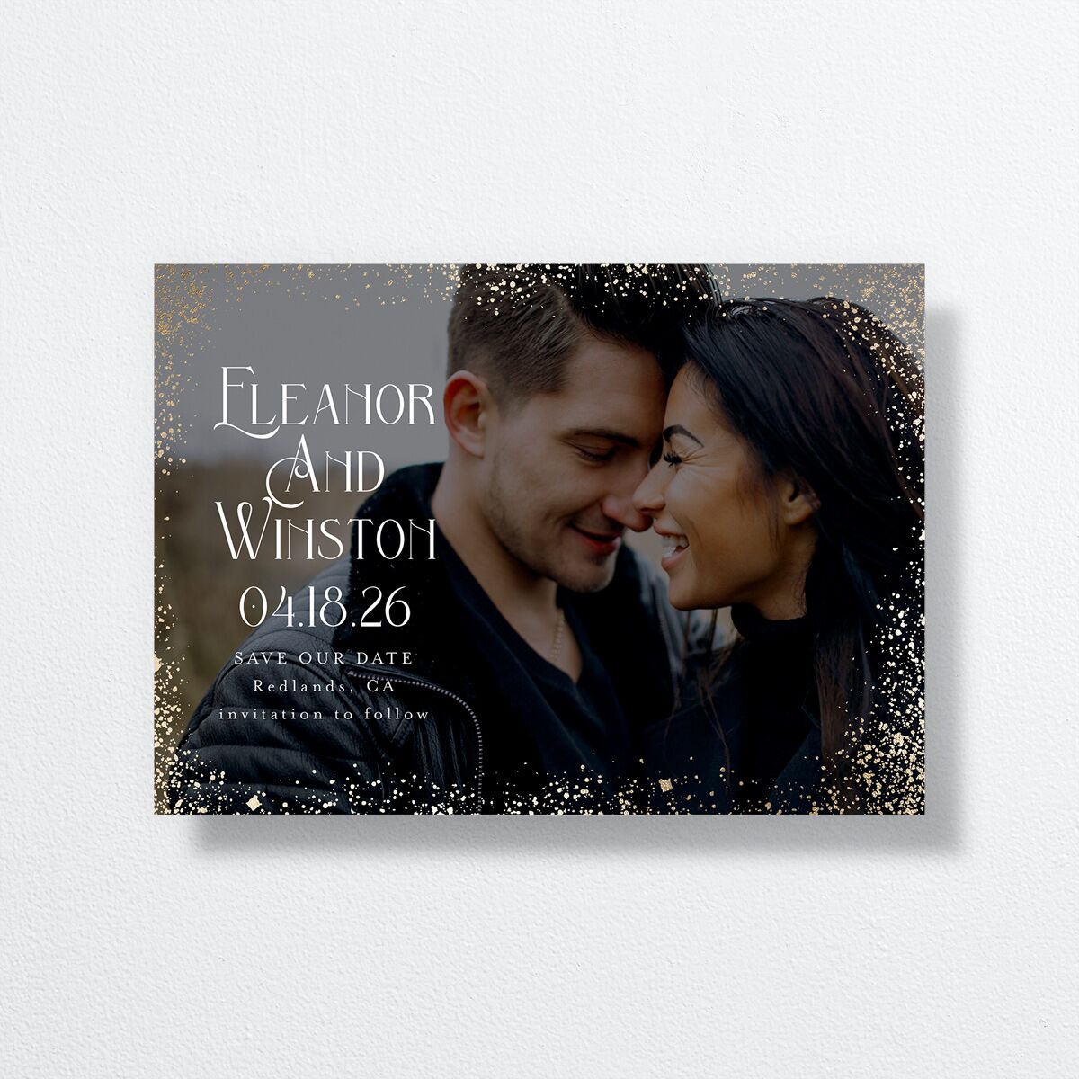 Be Our Guest Save the Date Cards front in Blue