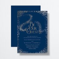 Be Our Guest Wedding Invitations Gold Navy Signature No Standard