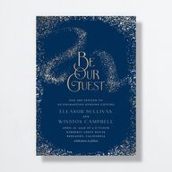 Be Our Guest Wedding Invitations Gold Navy Signature No Standard